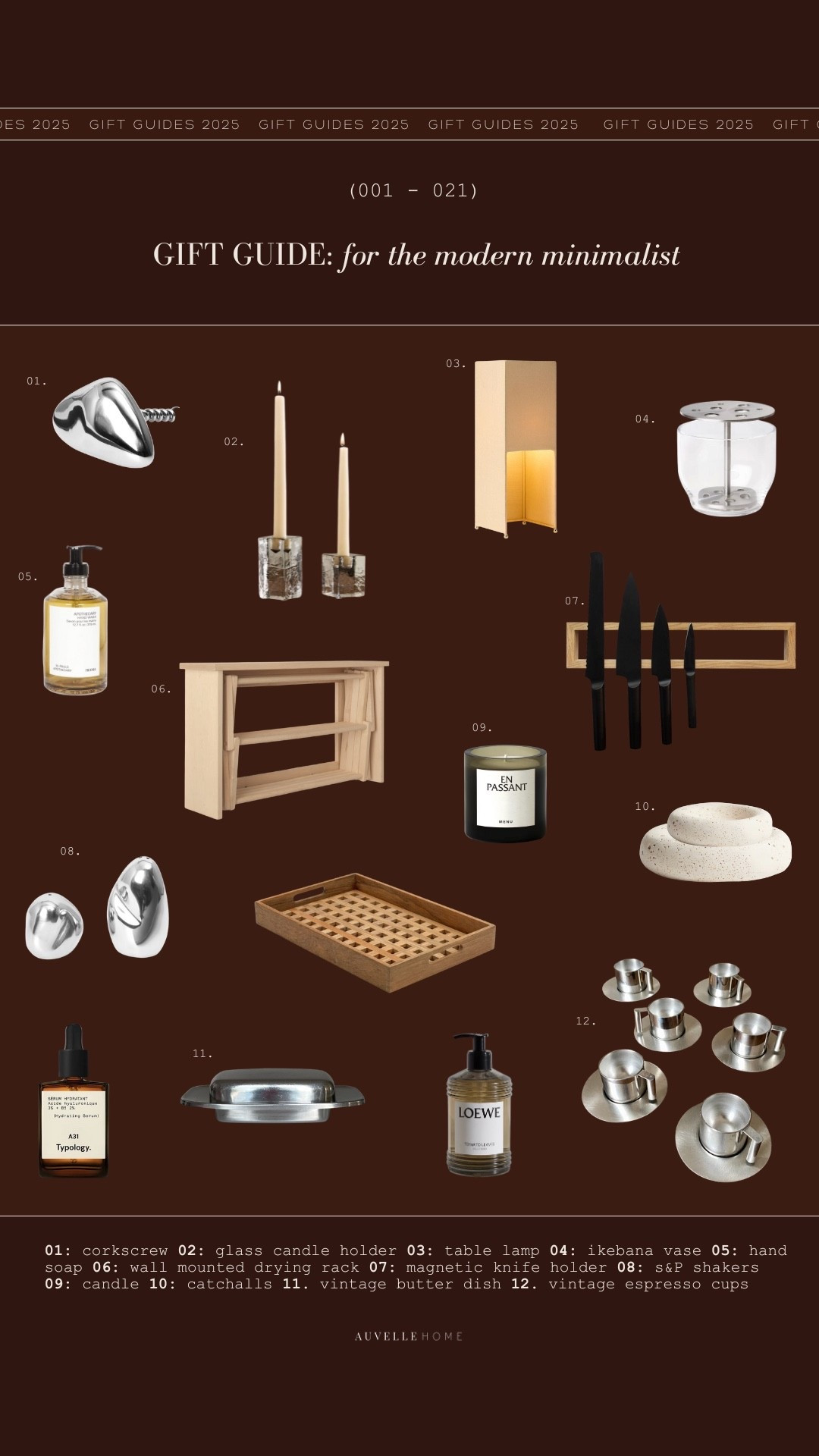 GIFT GUIDE 013: for the modern minimalist 