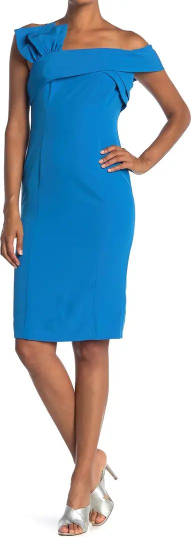 Pleated One-Shoulder Sheath Dress | Nordstrom Rack