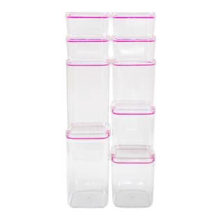 Visto Cube Tritan Co-Polyester Food Storage Containers with Lids Variety (9-Pack) 1619 - The Home... | The Home Depot
