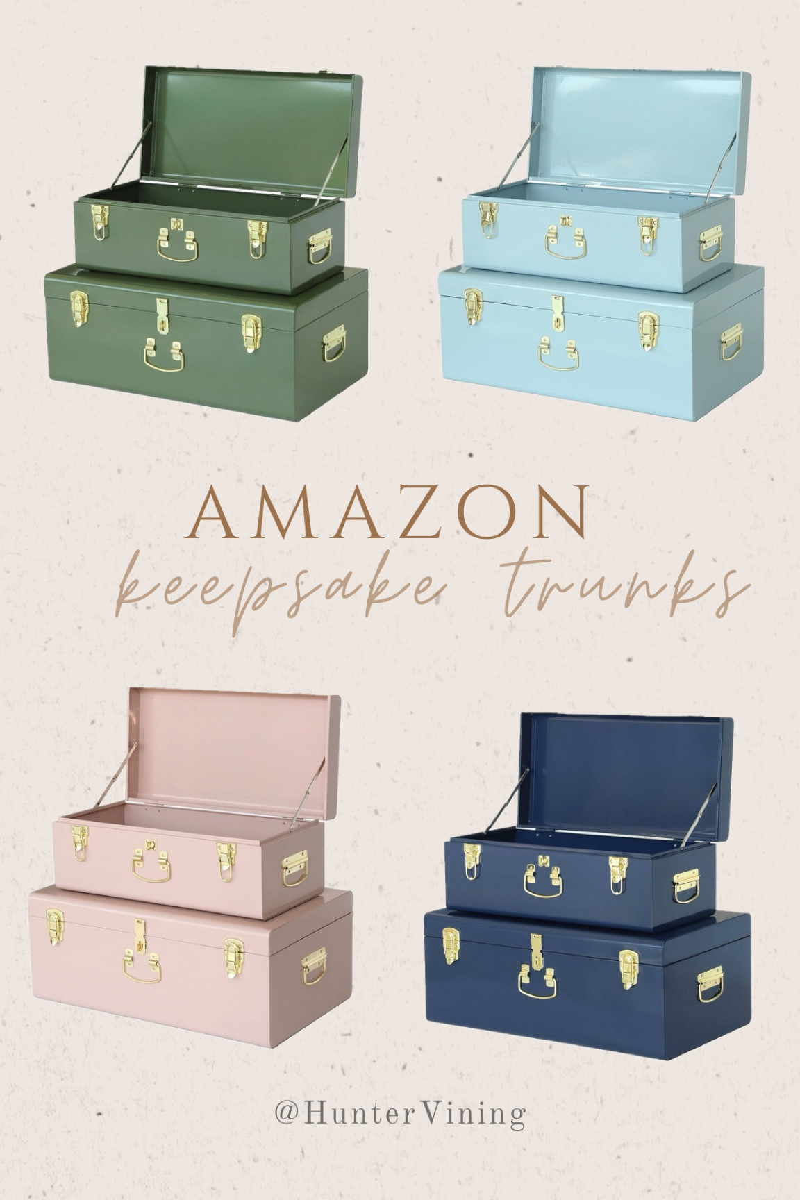 Such a good deal on these keepsake trunks!! 

vintage keepsake trunk, Amazon keepsake trunk, decorative storage trunk, metal storage box, memory box, baby keepsake box, nursery storage ideas, heirloom keepsake box, toy storage trunk, nursery organization, stylish storage solutions, home decor storage, pink keepsake trunk, blue keepsake trunk, sage green decor, vintage style storage, brass hardware trunk, stackable storage box, gift idea for new moms, baby memory box, memory chest, aesthetic home storage, nursery decor inspiration, Amazon home finds, Amazon storage finds, LTK home finds, creator favorites, organization must haves, timeless nursery decor, elegant storage box 

#LTKHome #LTKBaby #LTKWedding