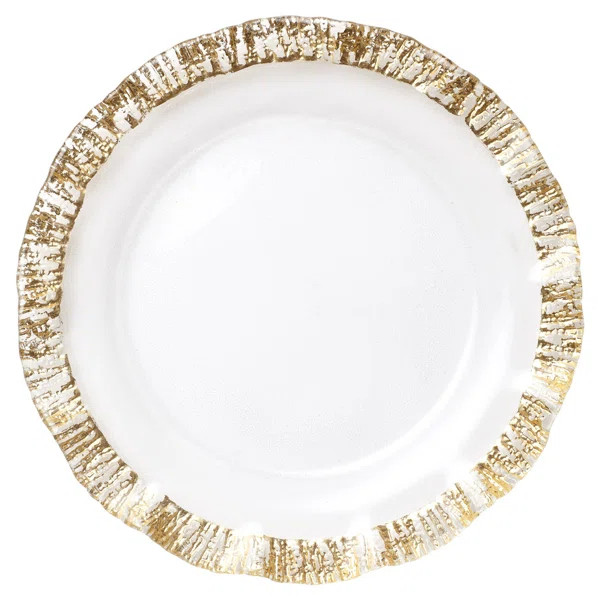 Rufolo 12.75" Glass Charger | Wayfair Professional