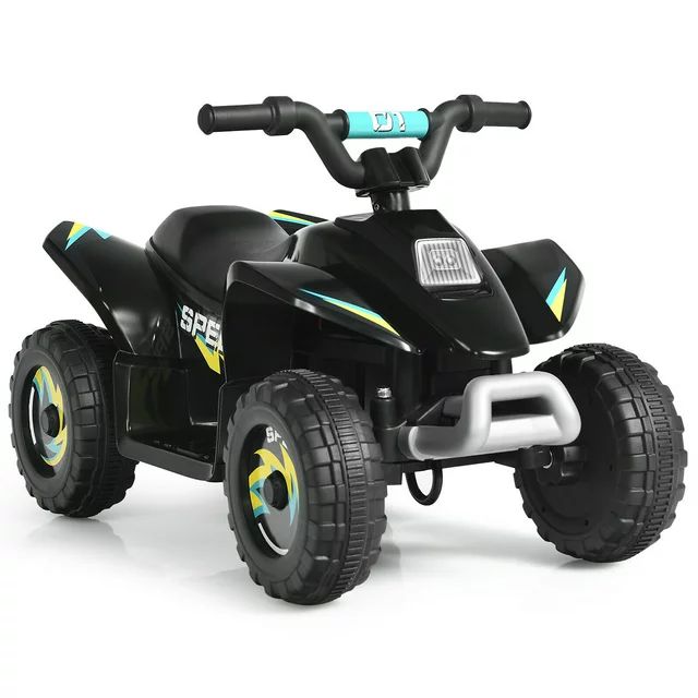 Gymax 6V Kids Electric Quad ATV 4 Wheels Ride On Toy Toddlers Forward & Reverse Black | Walmart (US)