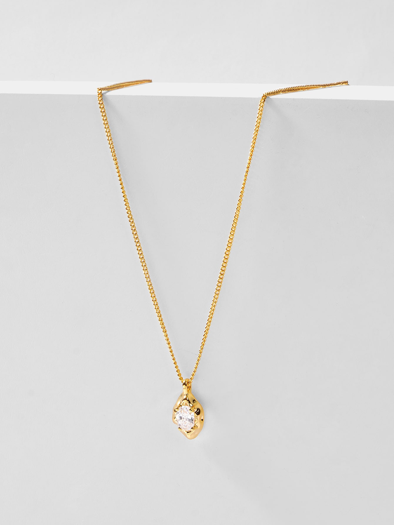 MOTF PREMIUM Collar con diseño de diamante de imitación colgante geométrico | SHEIN USA | SHEIN