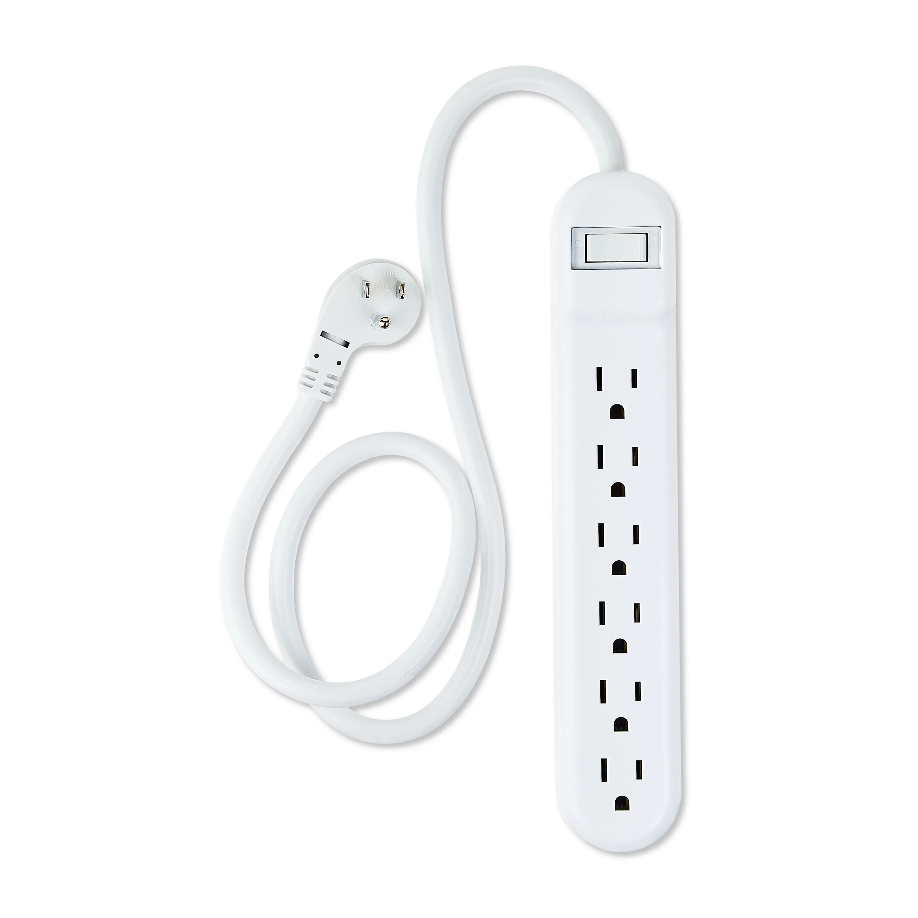 onn. 6-Outlet Surge Protector, 2 Pack, 2.5ft Power Cord, White | Walmart (US)