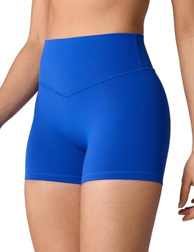 UNISSU Hugcurve No Front Seam Biker Shorts 4'' Lightning Blue Small | Amazon (US)