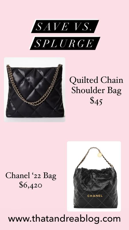 Save vs splurge 
Chanel 22 bag 
Shoulder bag 
Hobo bag 
Trendy bags

#LTKfindsunder50 #LTKitbag #LTKstyletip