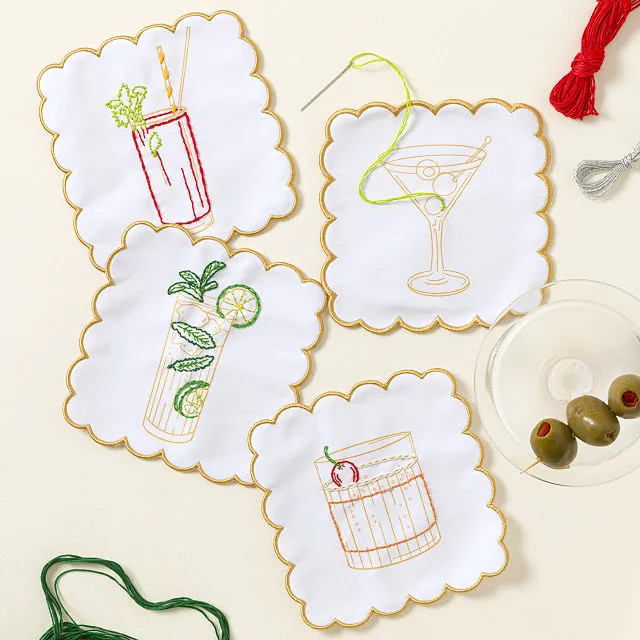 Stitch Your Own Cocktail Napkin - Set of 6 | UncommonGoods
