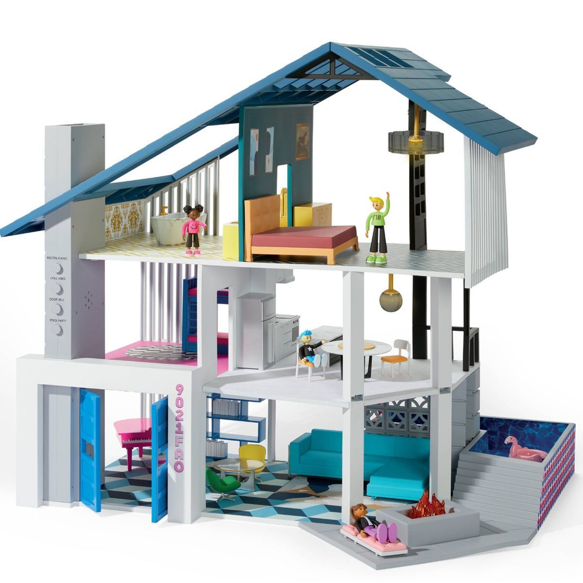 F.A.O. Schwarz Fabulous Family Mansion Luxury Dollhouse - 34pcs | Target