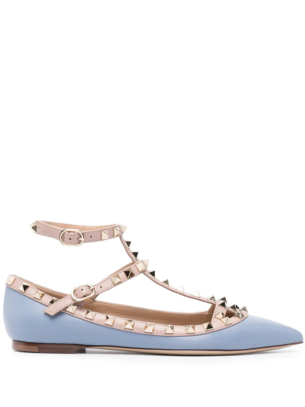 Valentino Garavani Rockstud Cage Ballerina Shoes - Farfetch | Farfetch (CA)