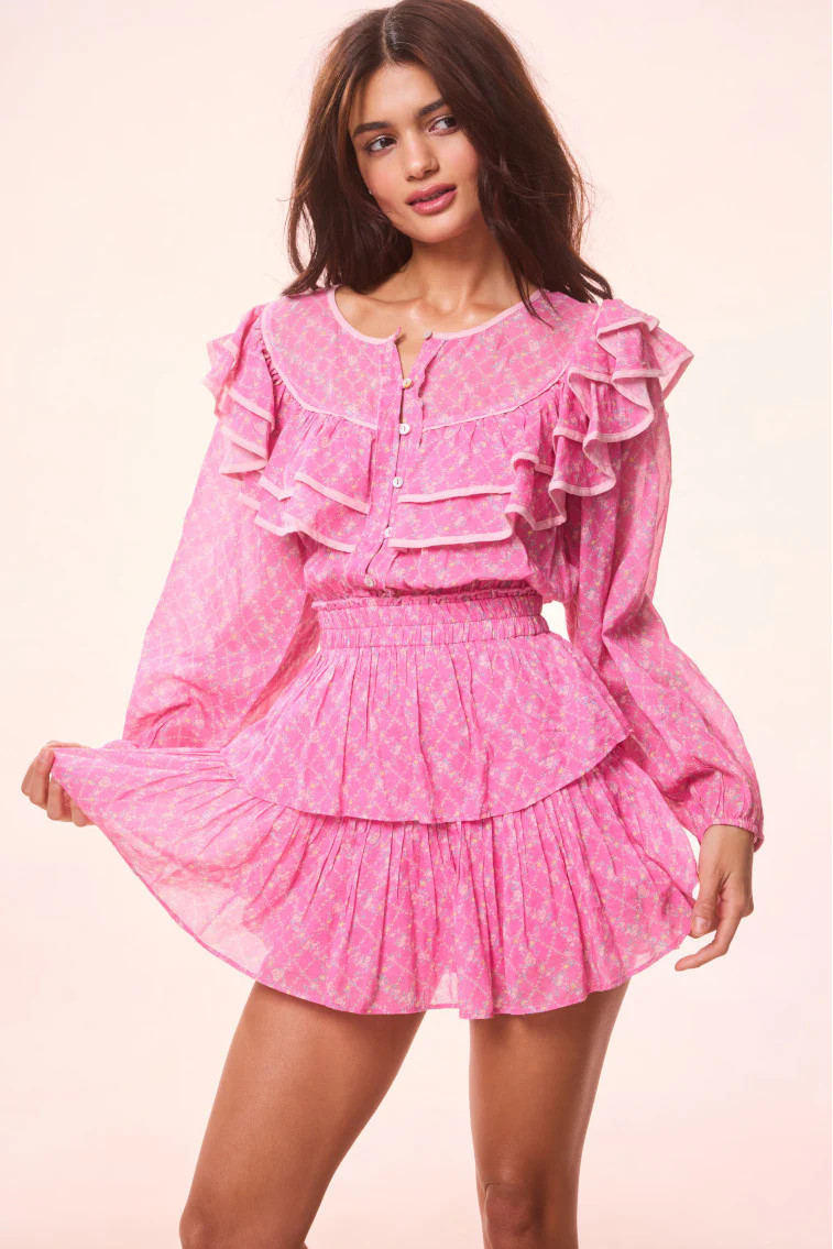 Rosamina Re-Edition Floral Mini Dress | LoveShackFancy