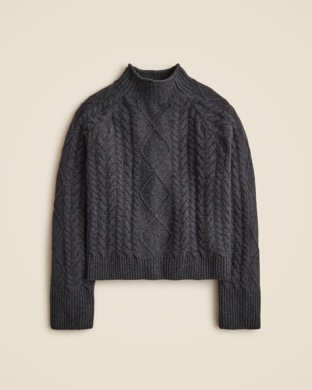 Cable-knit Rollneck™ sweater in Supersoft yarn | J. Crew US