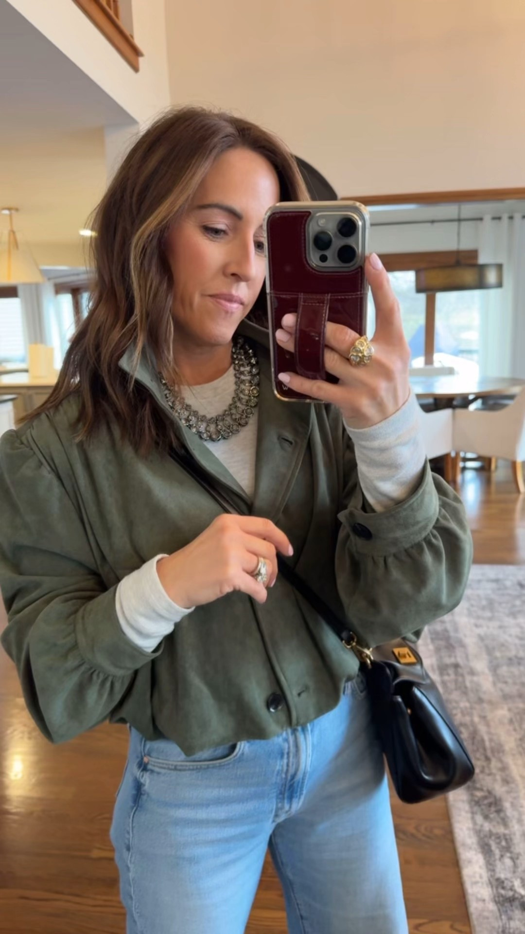 Cheer mom outfit of the day!! 
XS jacket 
S tee
Jeans tts regular length 

#LTKmomlife #LTKootd #LTKSeasonal