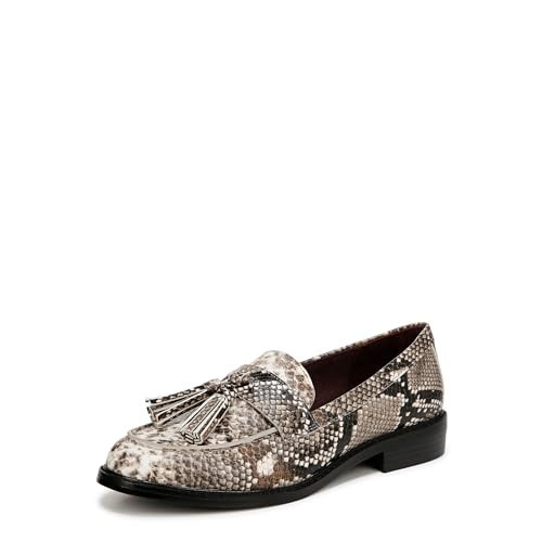Franco Sarto Womens Carolynn Slip On Tassel Loafers Grey Multi Snake 11 W | Amazon (US)
