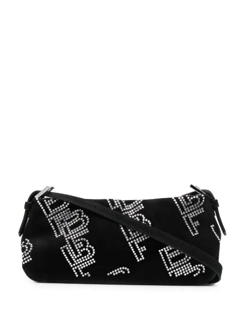 BY FAR Dulce crystal-embellished Shoulder Bag - Farfetch | Farfetch Global