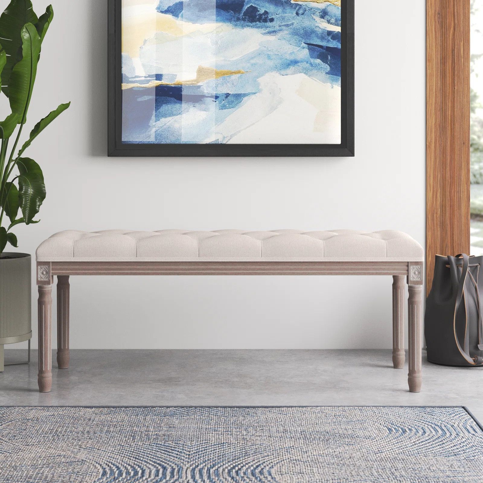 Chagford Upholstered Wood Bench | Wayfair North America