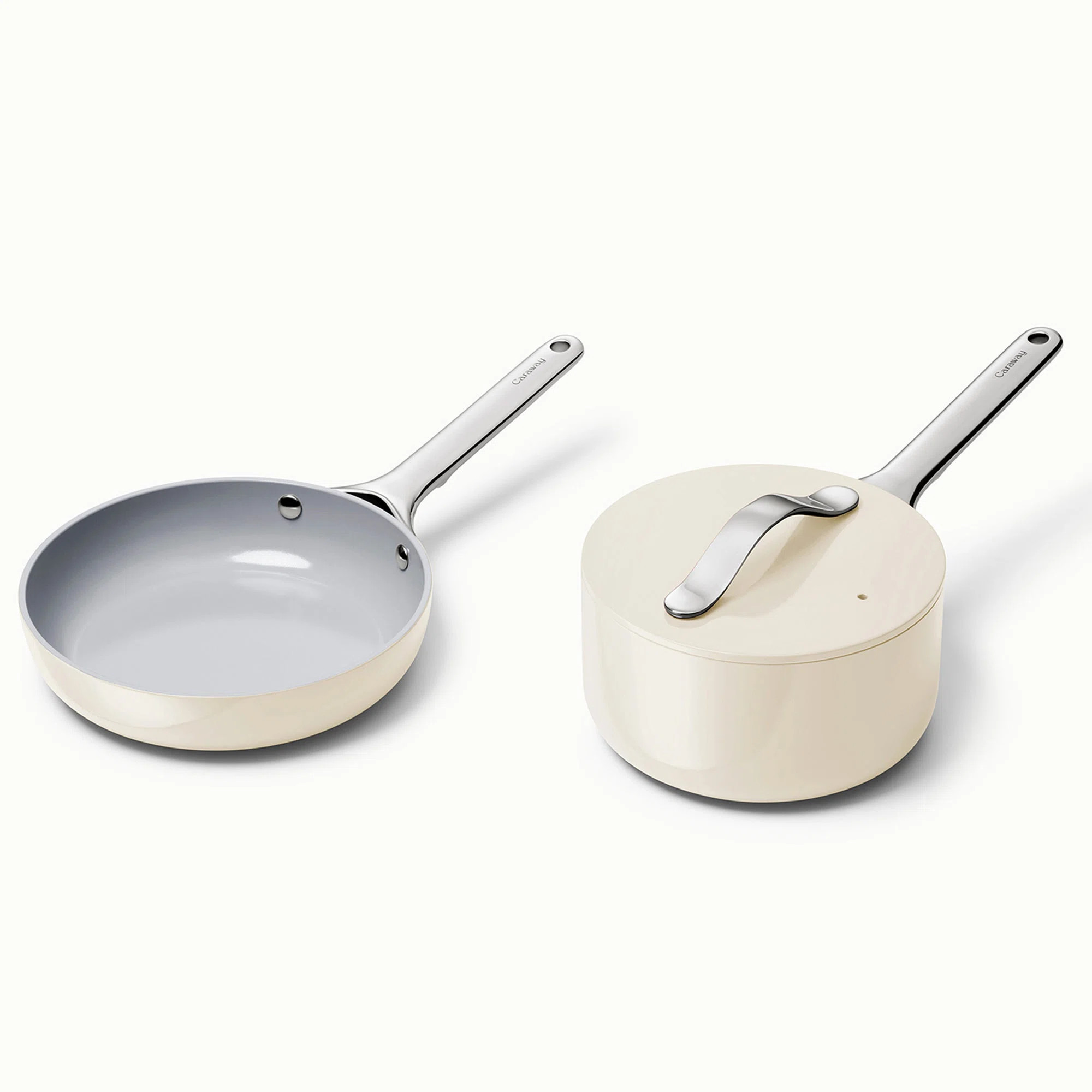 Caraway Nonstick Ceramic Minis Duo Cookware Set - Fry Pan & Saucepan | Wayfair North America