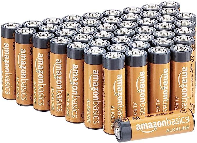 Amazon Basics 48 Pack AA High-Performance Alkaline Batteries, 10-Year Shelf Life, Easy to Open Va... | Amazon (US)