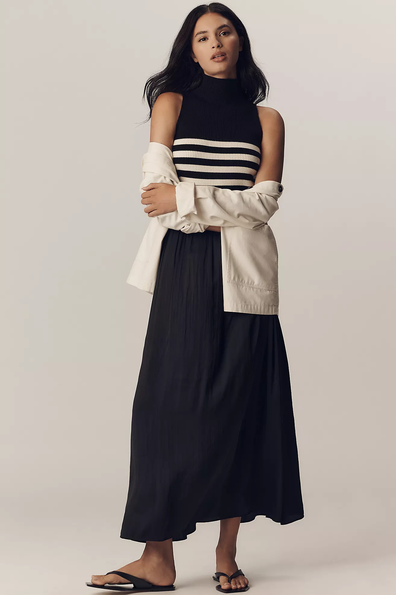 The Thea Sleeveless Twofer Maxi Dress | Anthropologie (US)