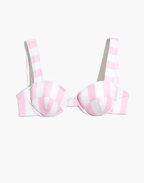 Solid & Striped® Lilo Bikini Top in Cotton Candy Stripe | Madewell