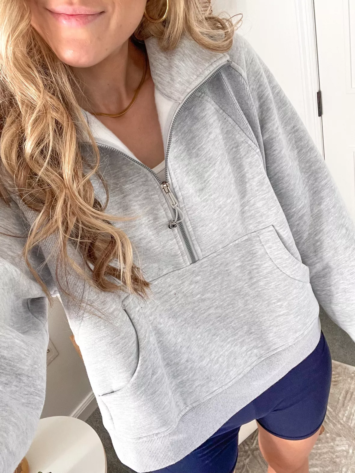 EFAN Hoodies Sweatshirts for Women Quarter Half Zip Pullover Oversized  Sweaters Cropped Fall Outfits Winter Clothes Fashion 2023 Grey at   Women's Clothing store