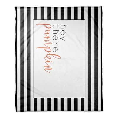 Aaru Hey There Pumpkin Stripes Fleece Blanket The Holiday Aisle® | Wayfair North America