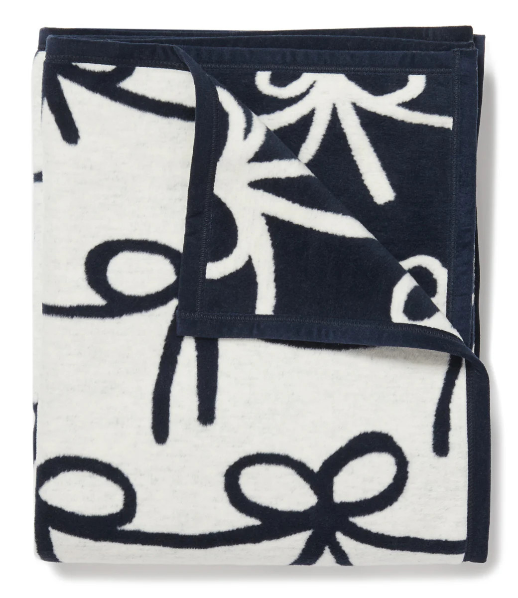 Navy Bows Blanket | ChappyWrap