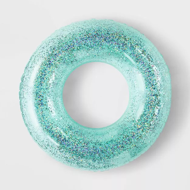 Glitter Tube Pool Float Teal Blue - Sun Squad™ | Target
