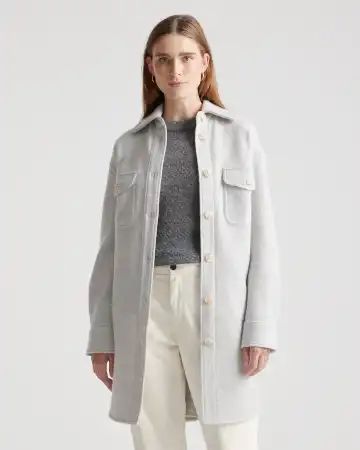 100% Merino Wool Long Shirt Jacket | Quince
