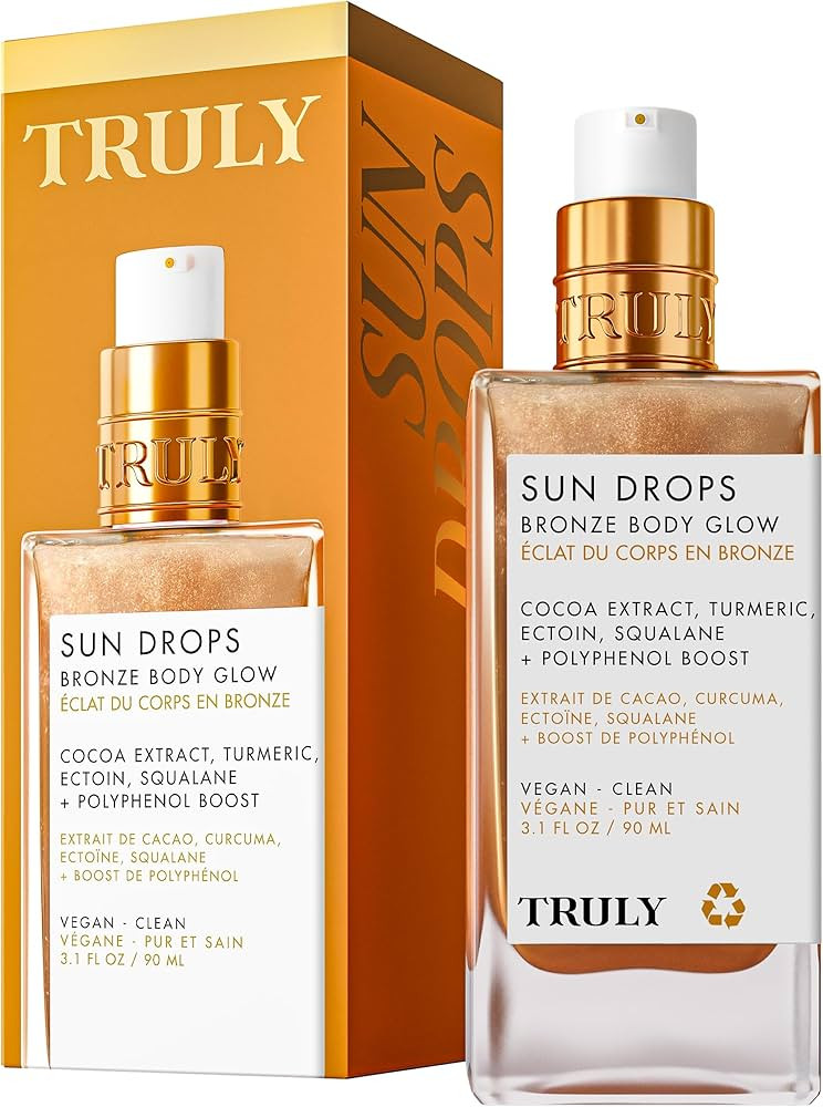 Truly Beauty Sun Drops Bronze Body Glow Oil \u2013 Bronzing Oil for Radiant Skin, Hydrating Body ... | Amazon (US)