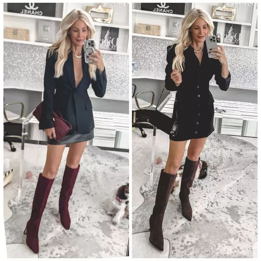 Fall boot dilemma: which pair would you choose? ✨ Option 1: these stunning burgundy knee-high boots – the rich shade + sleek pointy toe = instant chic. ✨ Option 2: the chocolate brown suede knee-high boots – also pointy-toed, leg-lengthening, and oh-so-versatile. Both pairs are super budget-friendly but look way more expensive than they are (my favorite kind of find 🙌). 

 

#LTKOver40 #LTKStyleTip #LTKShoeCrush