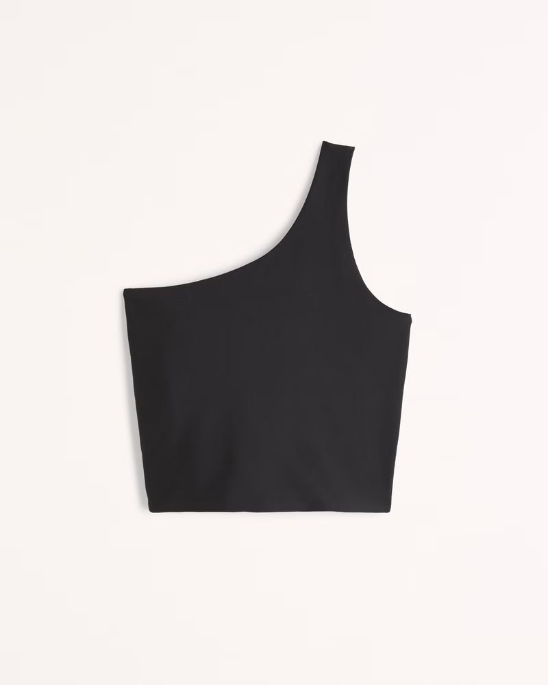 Abercrombie & Fitch Women's YPB One-Shoulder Slim Tank in Onyx - Size L | Abercrombie & Fitch (US)