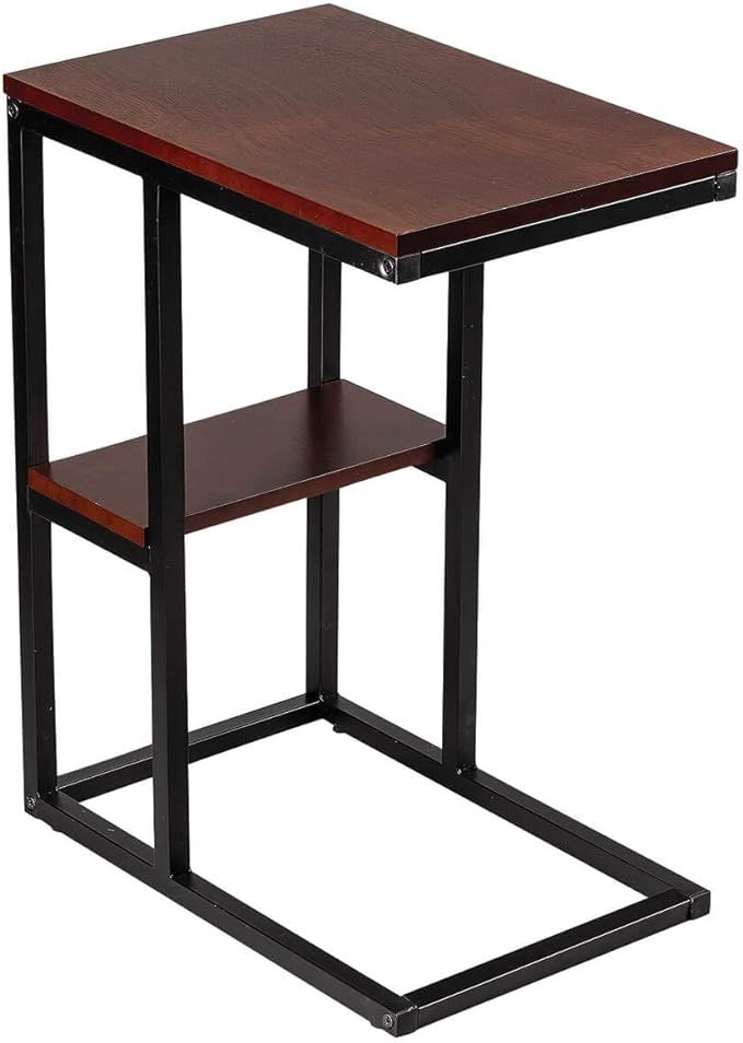 OakRidge Side Accent Table with Shelf, Under The Sofa C-Design | Amazon (US)