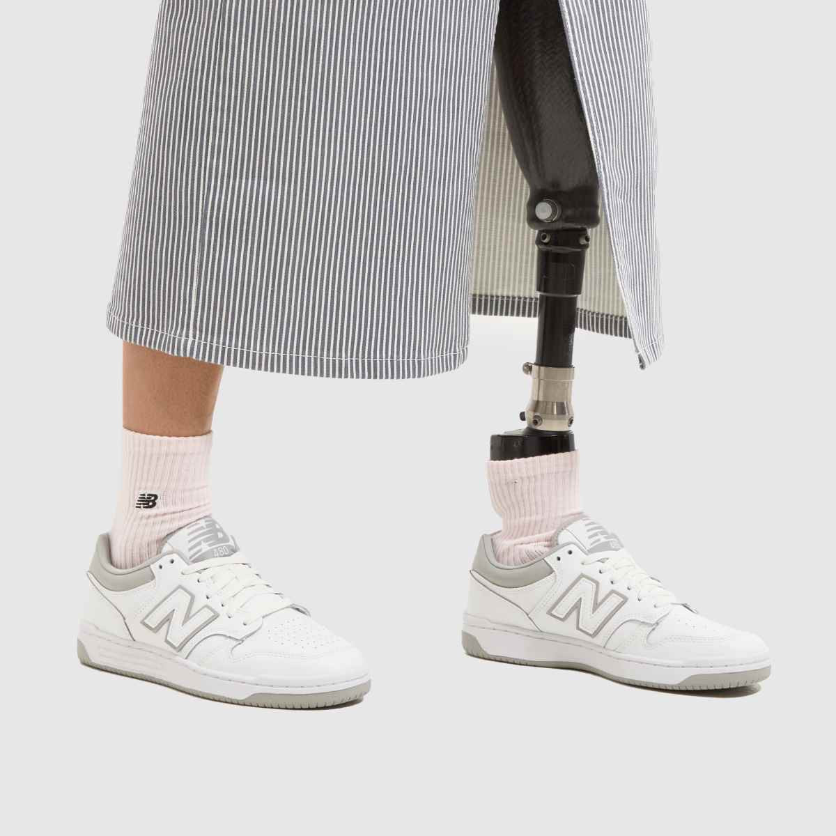 Womens White & Grey New Balance Nb 480 Trainers | schuh | Schuh