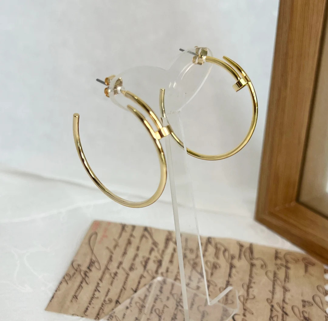 Big Nail hoop style earrings , Coiled Nail ring earrings, Nail Earring Hoops | Etsy (UK)