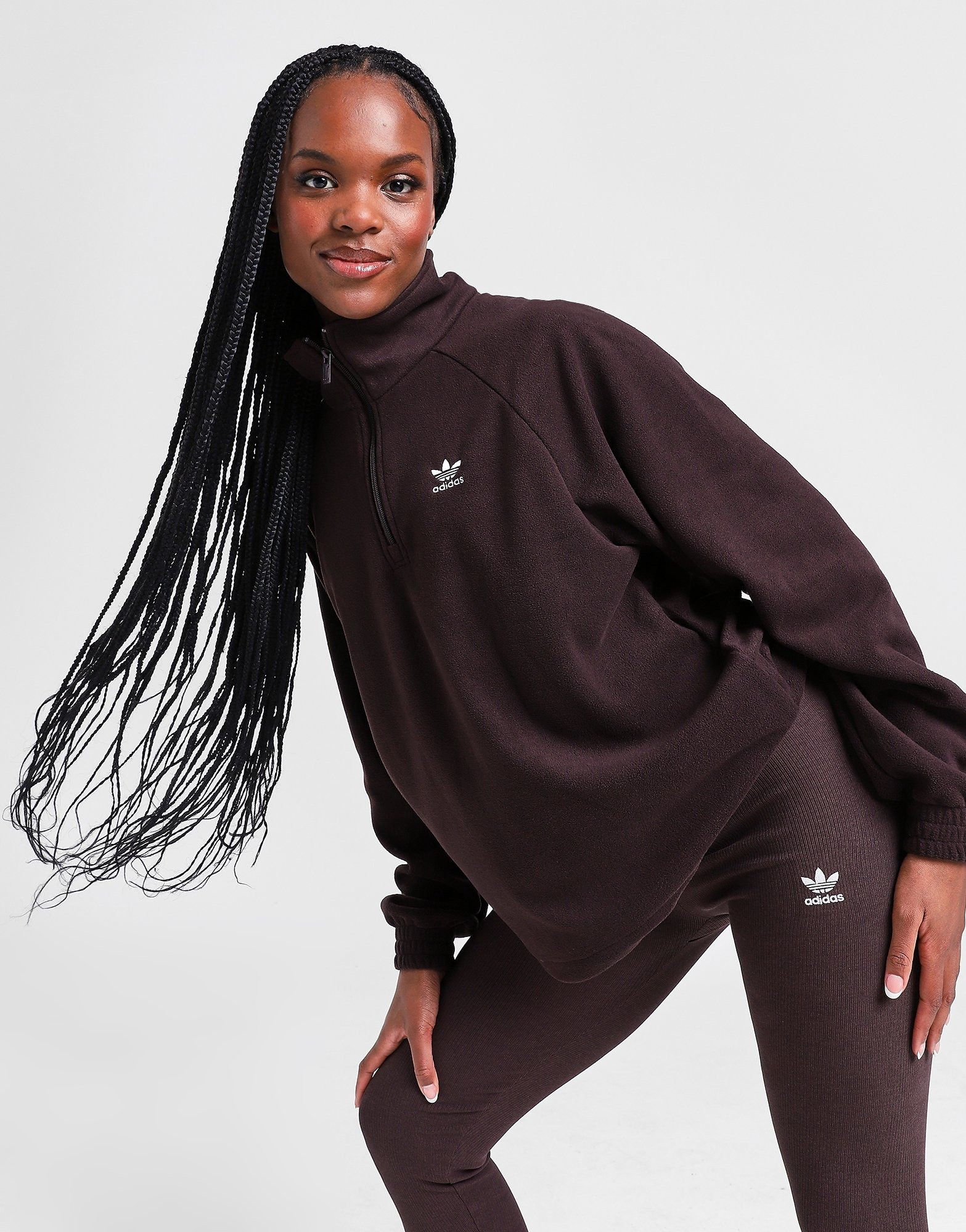 Brown adidas Neutral Court 1/4 Zip Track Top | JD Sports UK | JD Sports (UK)