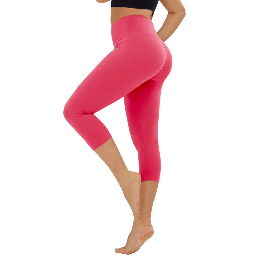 High Waisted Leggings for Women - No See Through Tummy Control Cycling Workout Yoga Pants with Po... | Amazon (US)