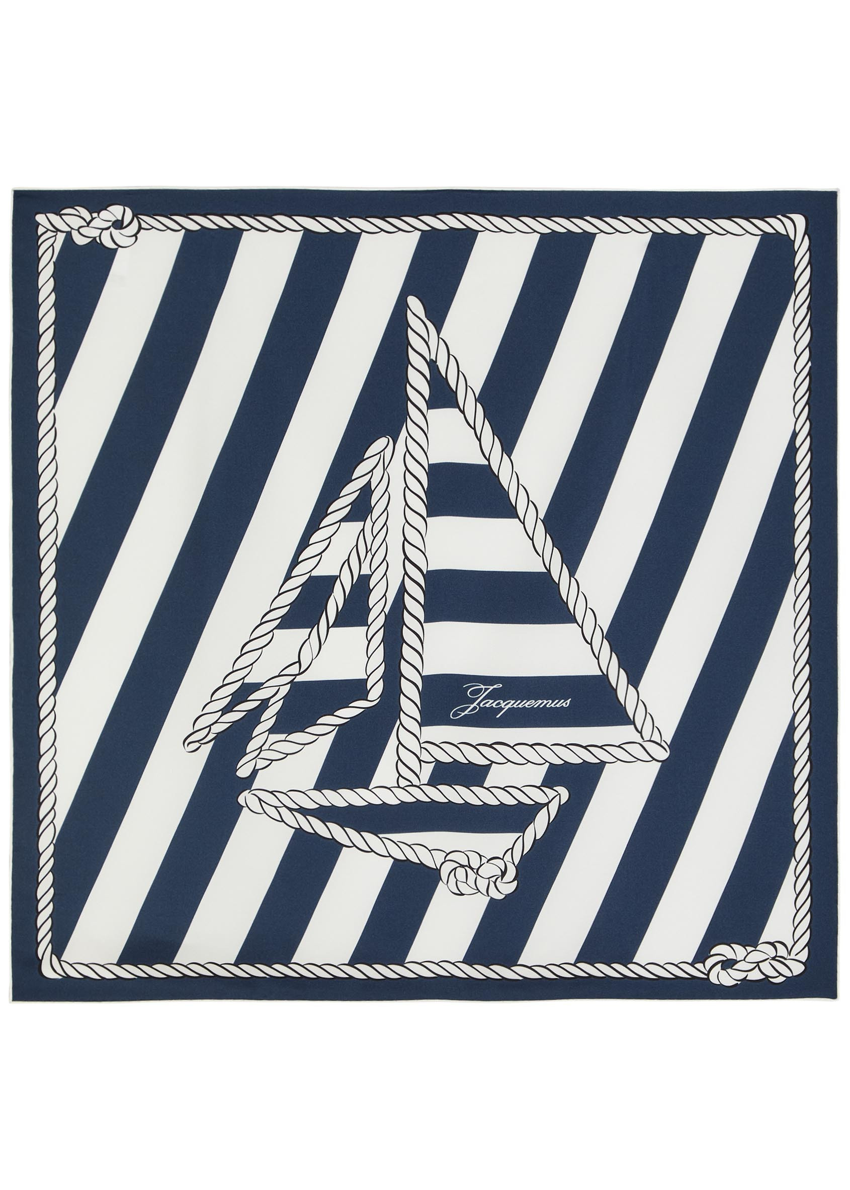 Le Foulard Bateau Corde printed silk scarf | Harvey Nichols