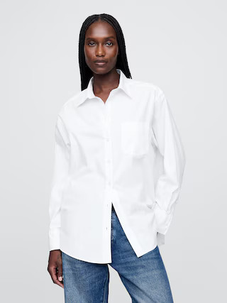 Organic Cotton Poplin Big Shirt | Gap (US)