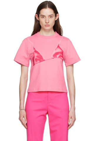 Pink 'Le T-Shirt Bikini' T-Shirt | SSENSE
