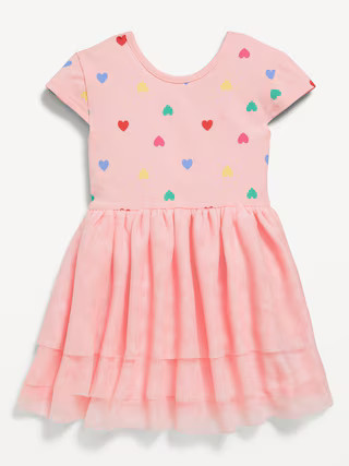 Short-Sleeve Fit and Flare Graphic Tutu Dress for Toddler Girls | Old Navy (US)