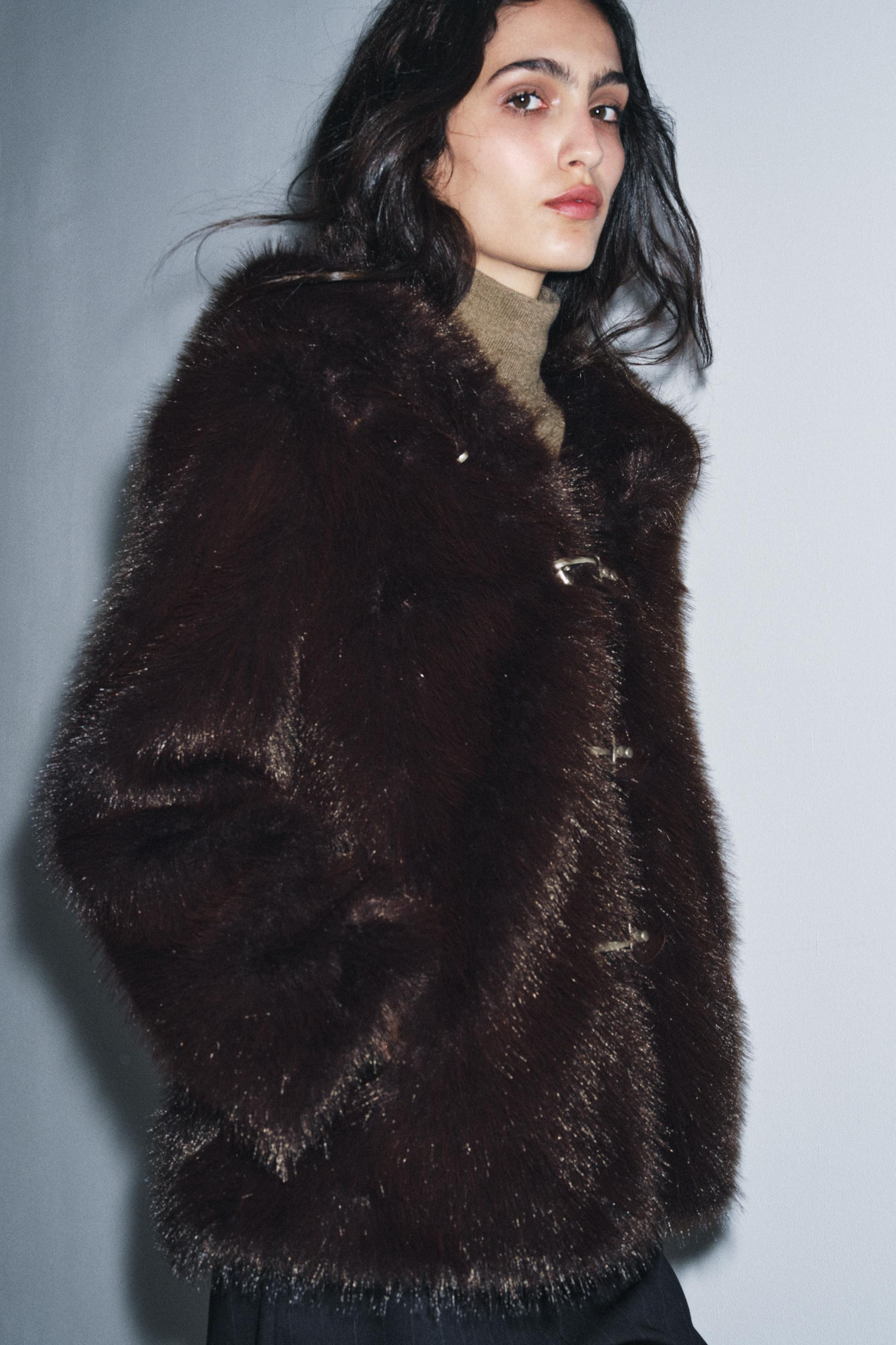 SHORT FAUX FUR COAT ZW COLLECTION | Zara UK