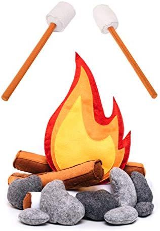 Amazon.com: Safe Zone Playpen Pretend Play Felt Campfire Plush Toy for Kids Multicolor Photo Prop... | Amazon (US)