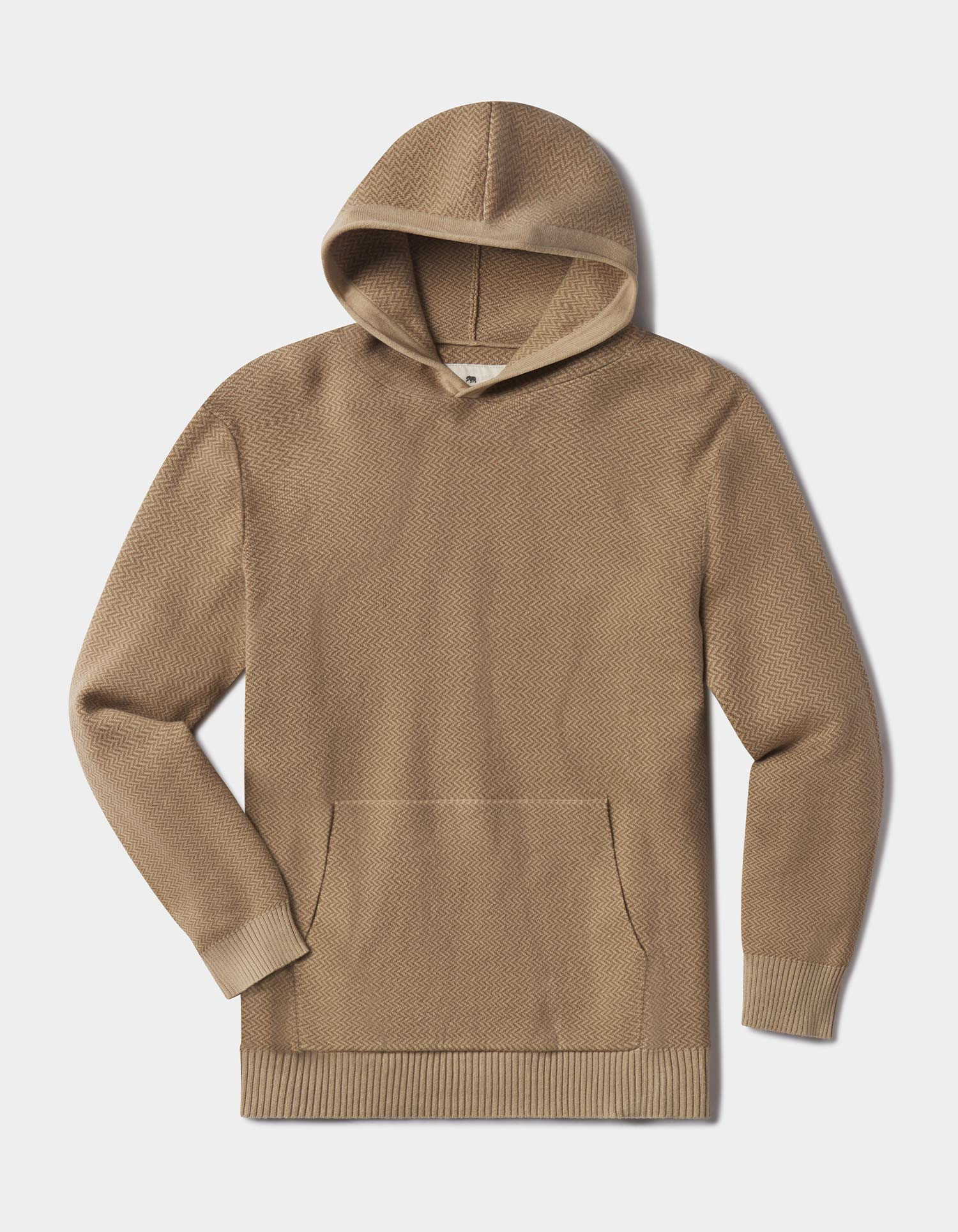 Herringbone Knit Hoodie in Toasted Chestnut | The Normal Brand