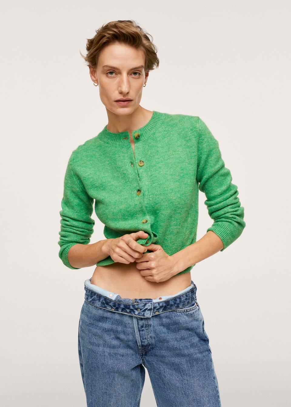 Button knit cardigan | MANGO (US)