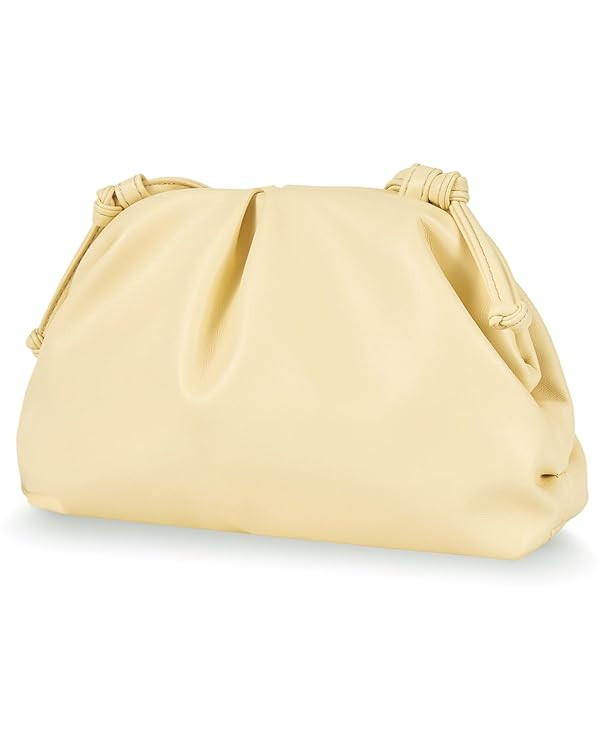 Huralona Dressy Pleated Vegan Leather Clutch Purse Super Soft Cloud Dumpling Clutch Bag for Women... | Amazon (US)