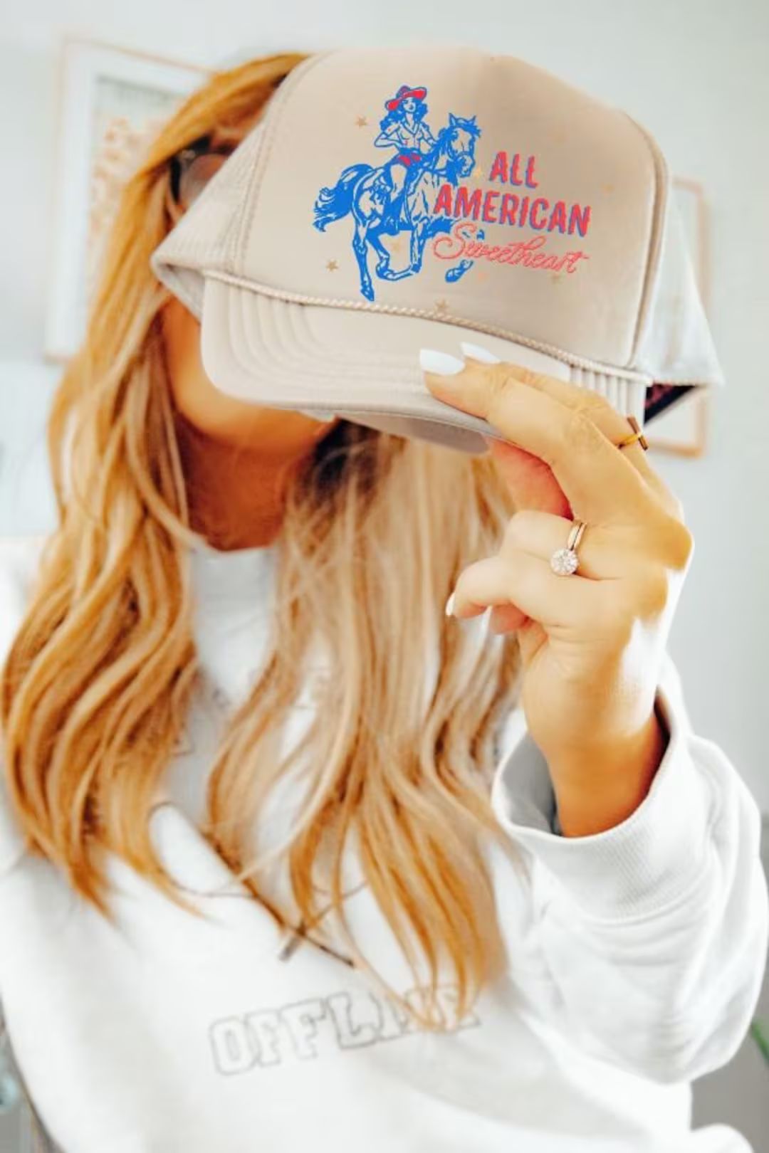 All American Sweetheart Trucker Hat, Western Trucker Hat, Cowgirl Trucker Hat, Rodeo Trucker Hat,... | Etsy (US)