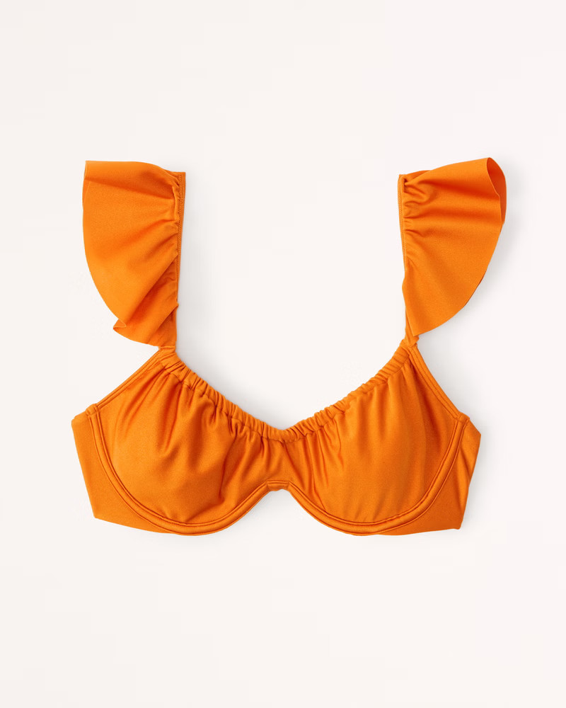 Women's Ruffle Strap Underwire Bikini Top | Women's Swimwear | Abercrombie.com | Abercrombie & Fitch (US)