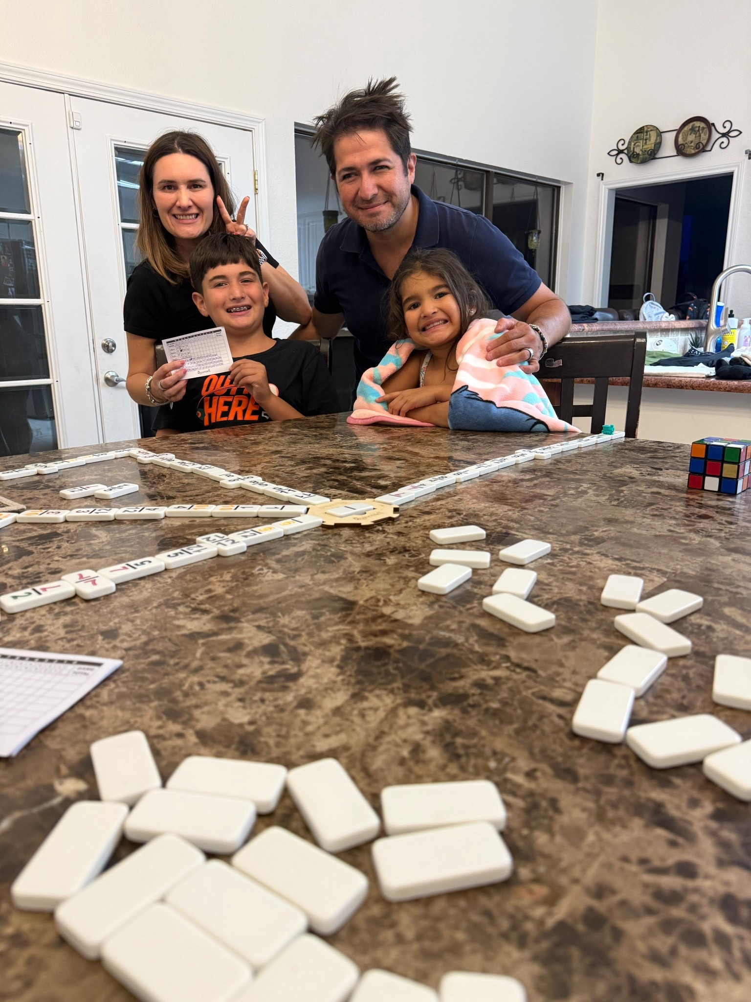 We finally finished a whole game of Mexican Train… and stayed up way too late doing it! 😜 If you haven’t played this with your family, get the game ASAP!! 

#LTKKids #LTKParties #LTKFamily