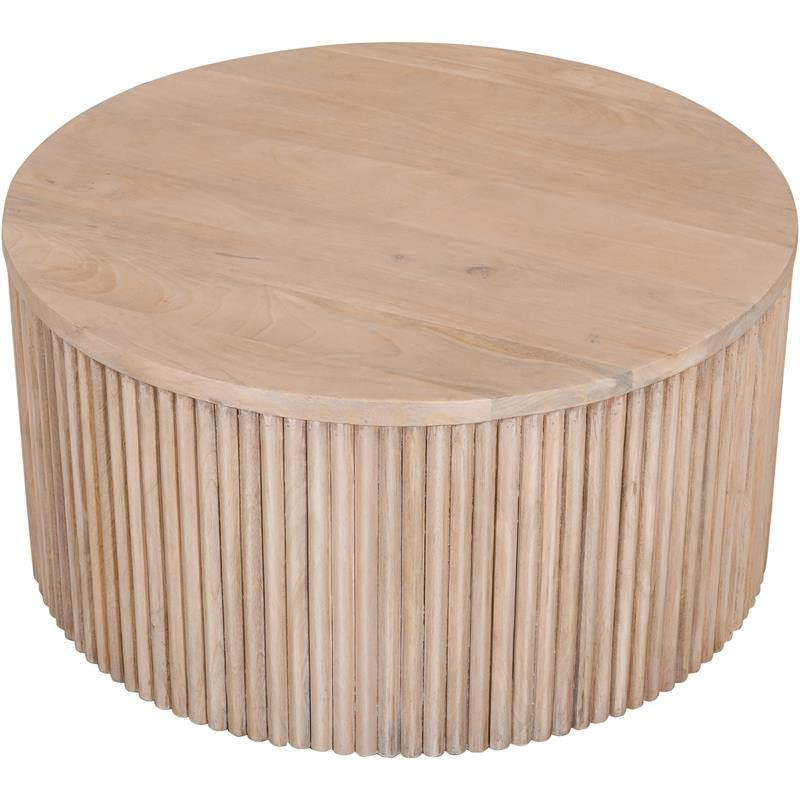 Meridian Furniture Oakhill Collection Modern | Contemporary Round White Oak Finish Coffee Table, ... | Amazon (US)
