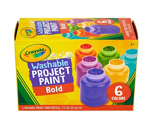 Crayola Washable Kids Paint (6ct), Assorted Bulk Paint Set for Kids, Christmas Gifts for Grandkids & Toddlers, Nontoxic, Arts & Crafts Kit, Ages 3+ | Amazon (US)